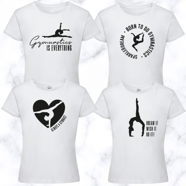 T-Shirt Wit Turnen