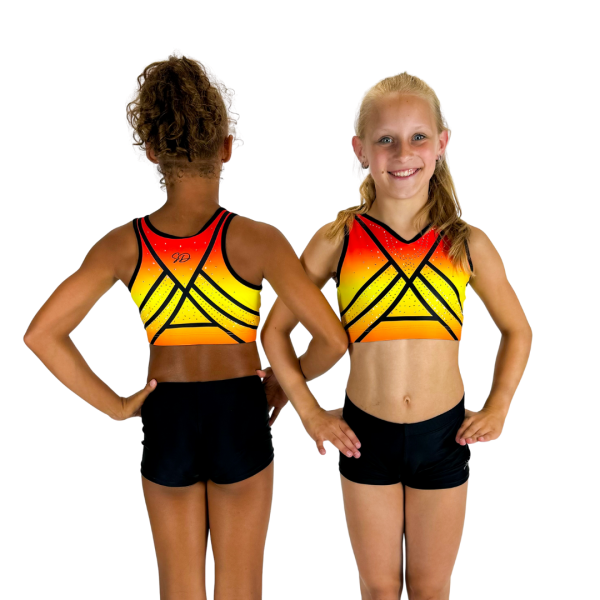 Turntopje Femke Rood Geel Oranje