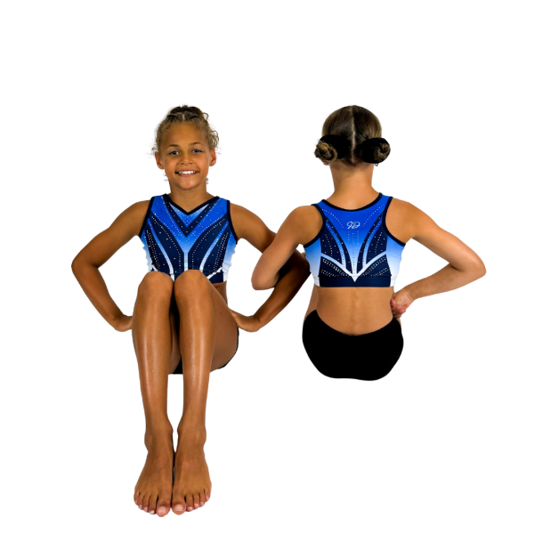 Turntopje Soof Navy Blauw Wit