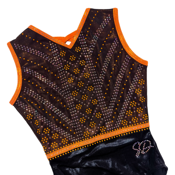 Turnpakje Liz Neon Oranje Zwart